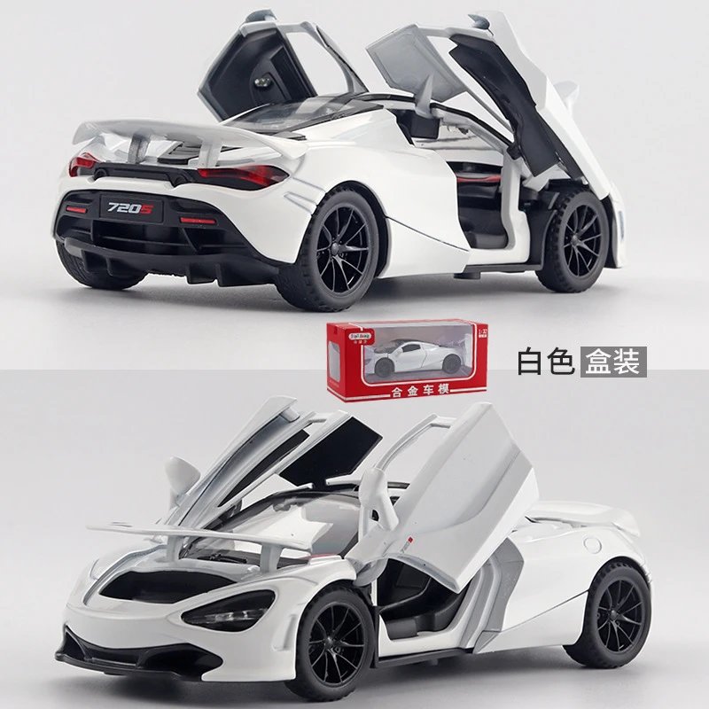 McLaren 720S White Diecast Car Model Electronics