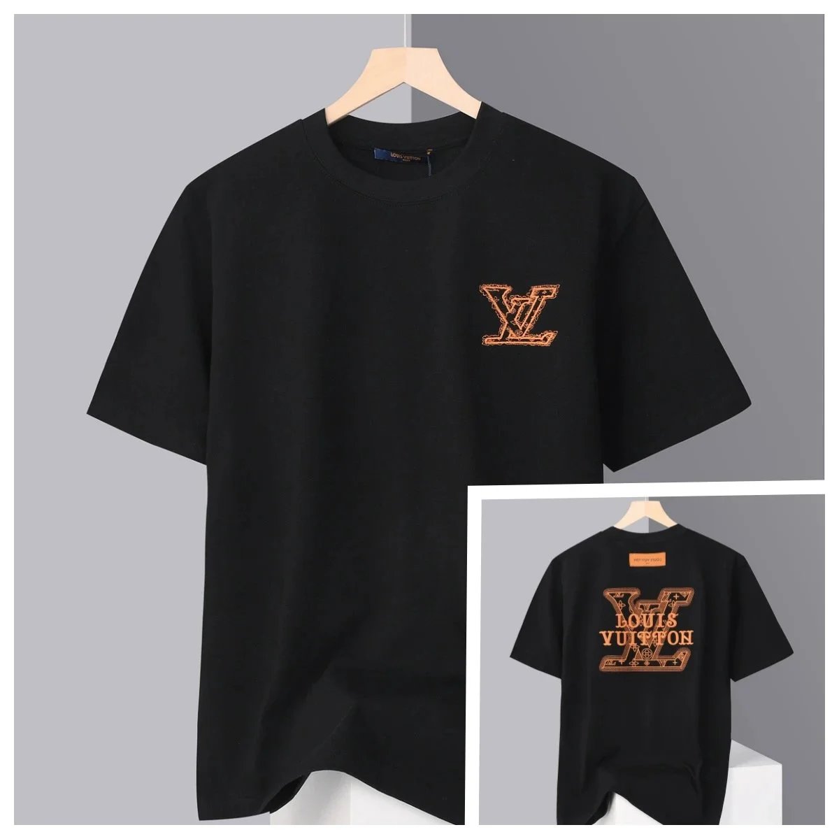 121618 -ZHONGSHAN Unisex Embroidered Letter-Print T-Shirt - 144255