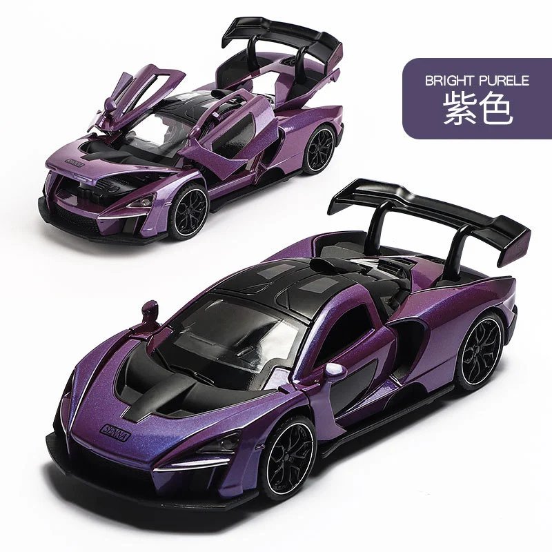 McLaren Senna Diecast Model Car Bright Purple Electronics