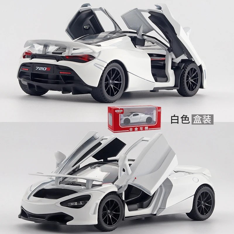 McLaren 720S White Diecast Car Model Electronics