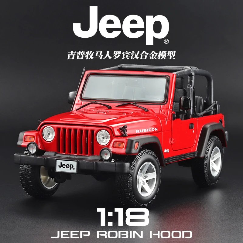 1:18 Jeep Wrangler Open-Top Diecast SUV Model - Model Car Spreadsheet, Model Car Finds - 141543