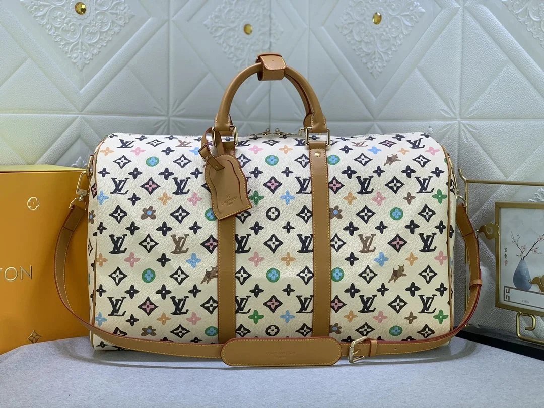 White Multicolor Monogram Travel Bag P350(M25233-2) - Bag Spreadsheet, Bag Picks, Bag Finds, Accessory Finds, Accessory Picks - 142386