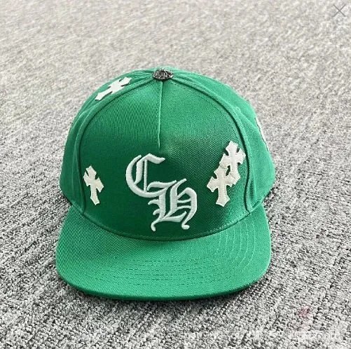 Summer fashion brand hip-hop hat men CH White Leather Cross Red Baseball Cap Casual All-Match Crowe Cap - 724211