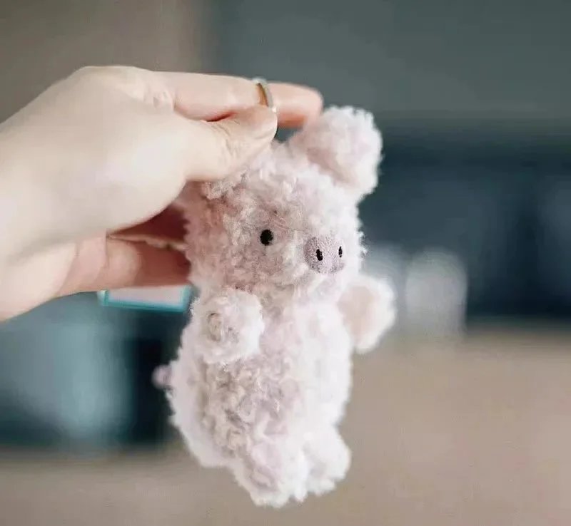 Design Pig Keychain Plush Pink Accessory