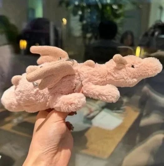 Design Jellycat Dragon Plush Keychain Pink Accessories Jewelry