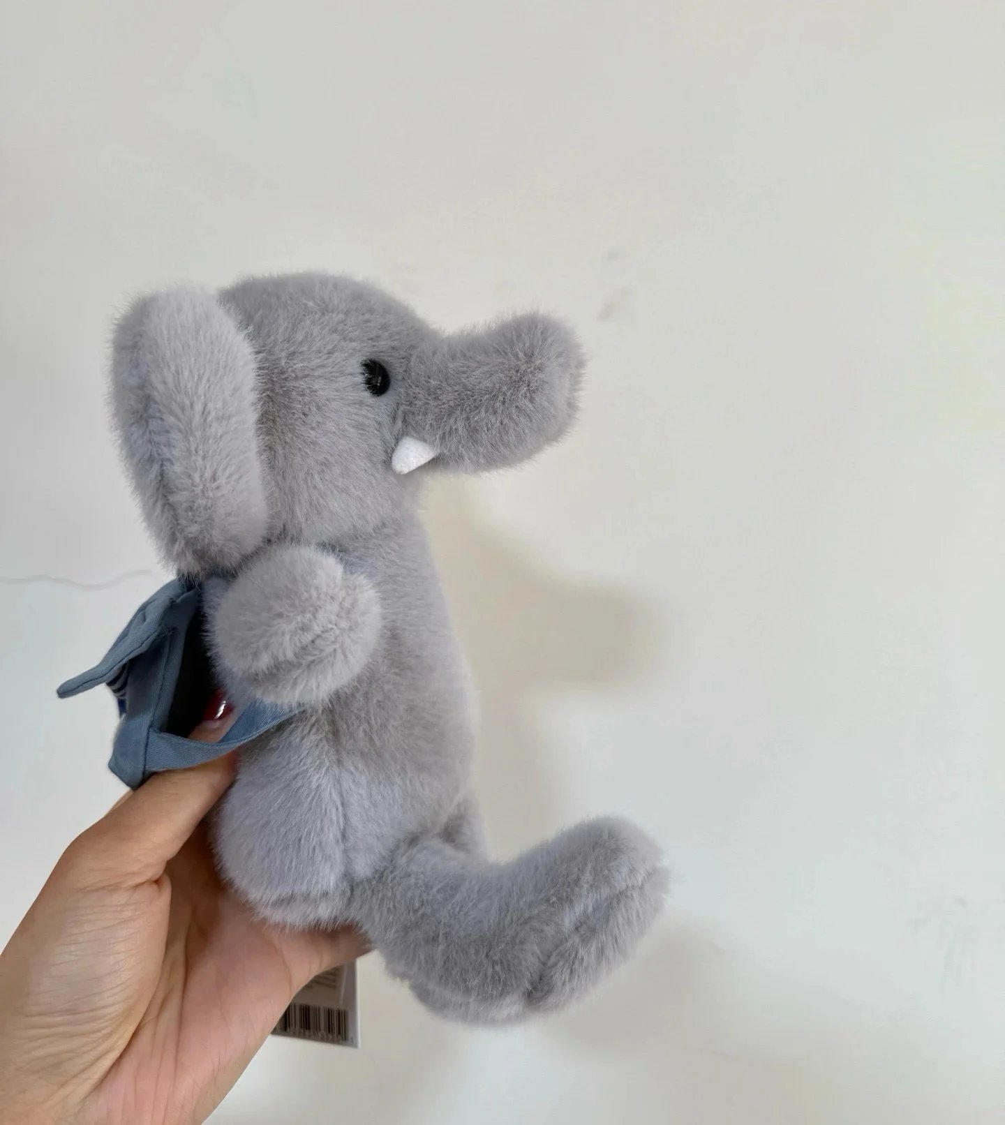 Plush Elephant Keychain with Backpack
