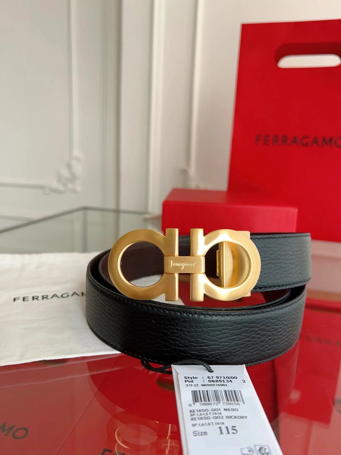 Ferragamo Black Gancini-Buckle Belt - Belt Spreadsheet, Accessory Finds - 145645