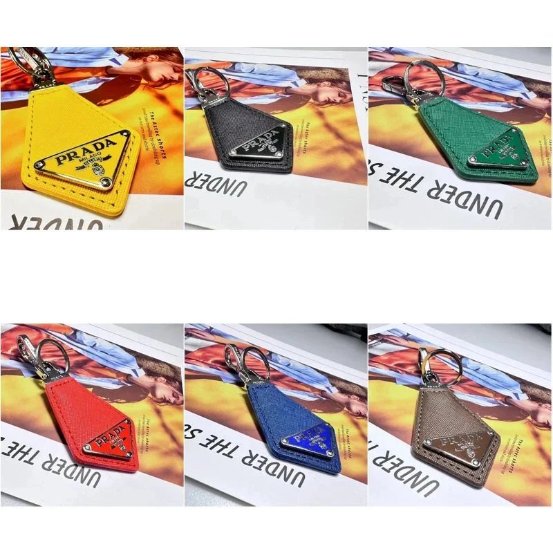 Prada Triangle Logo Keychain Keychain