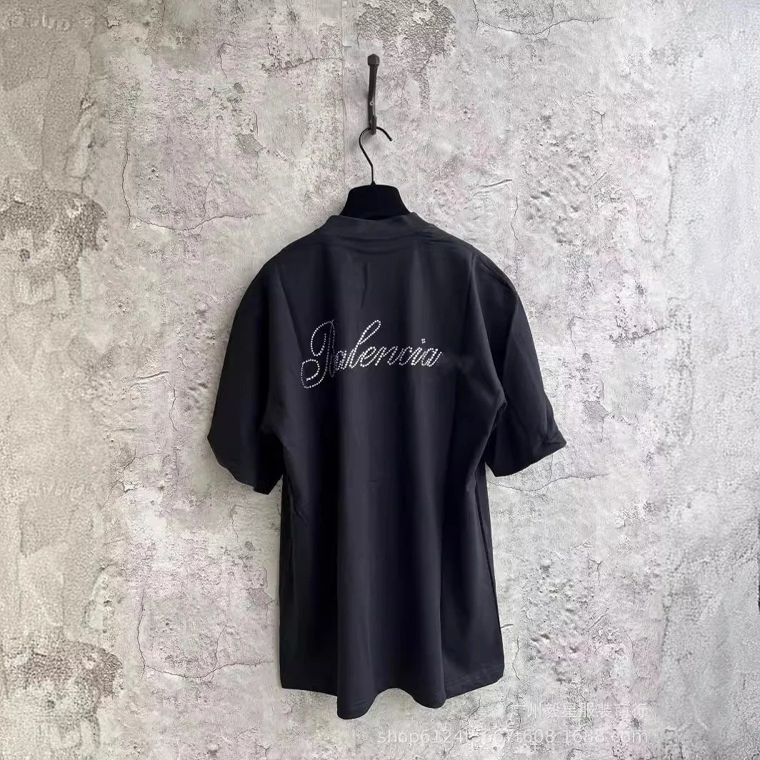 B 24 LOGO OS Unisex Relaxed-Fit Drop-Shoulder Letter-Print T-Shirt - 143808