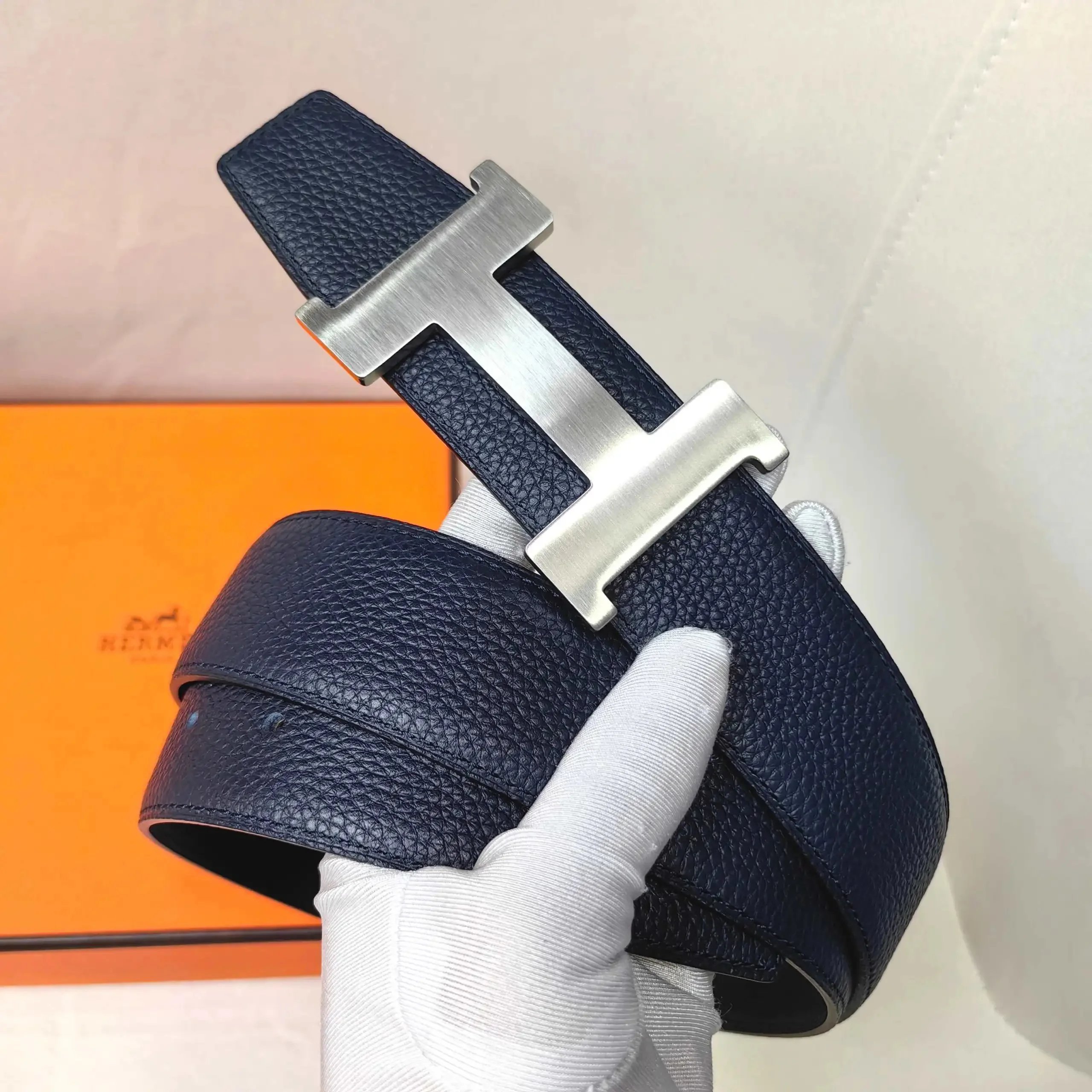 P220-Q532 Navy H-Buckle Belt - 38 mm - Fansbuy spreadsheet - 150064
