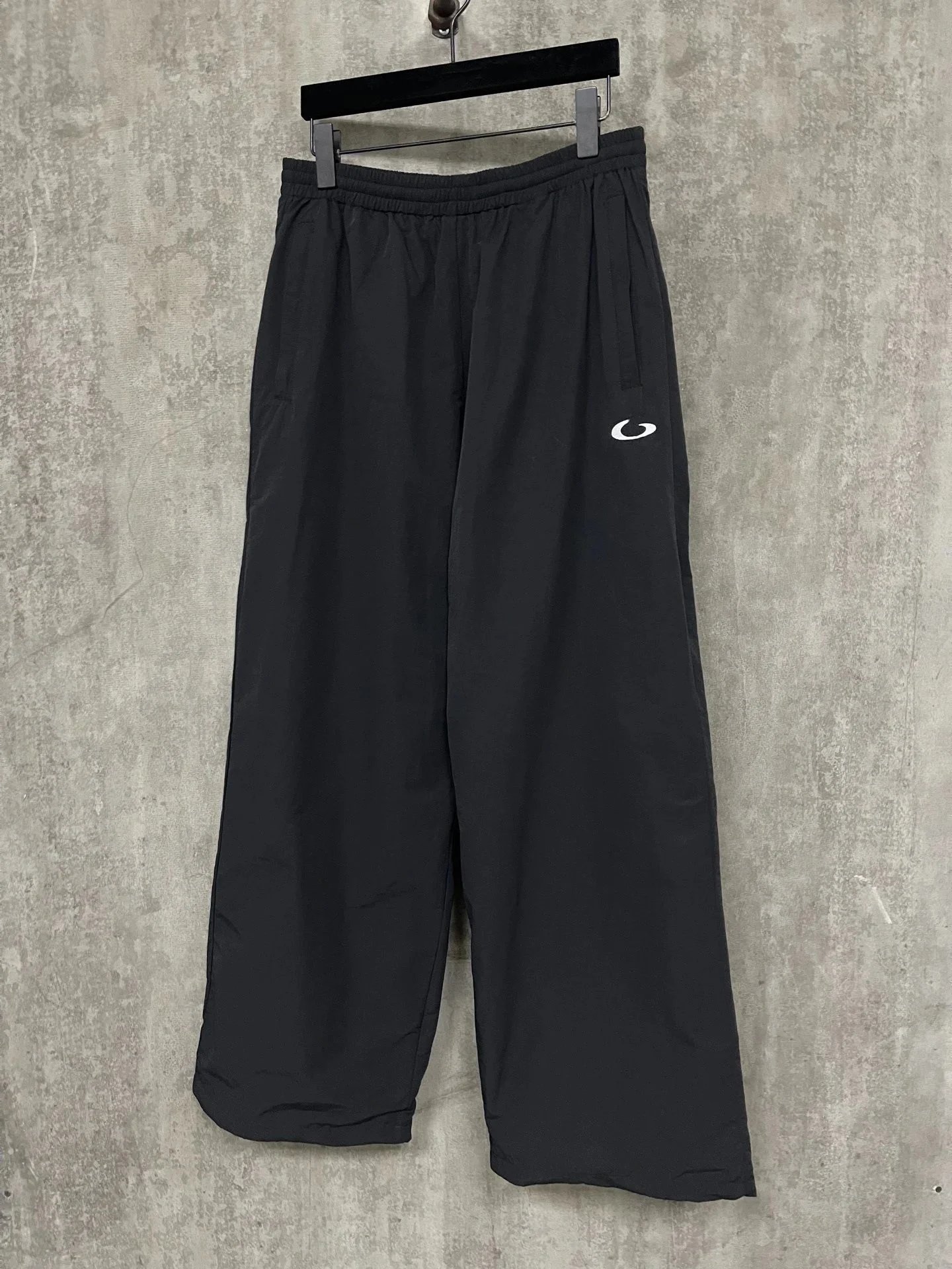 Wide-Leg Track Pants Black Sweatpants