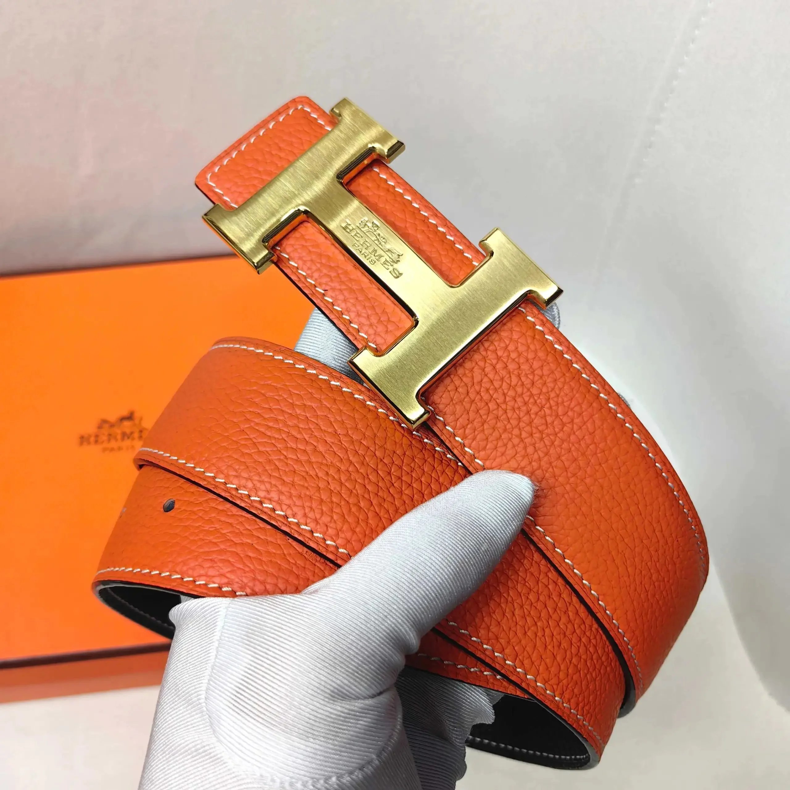 P220-Q406 Orange H-Buckle Belt - 38 mm - BBDBuy spreadsheet - 147853
