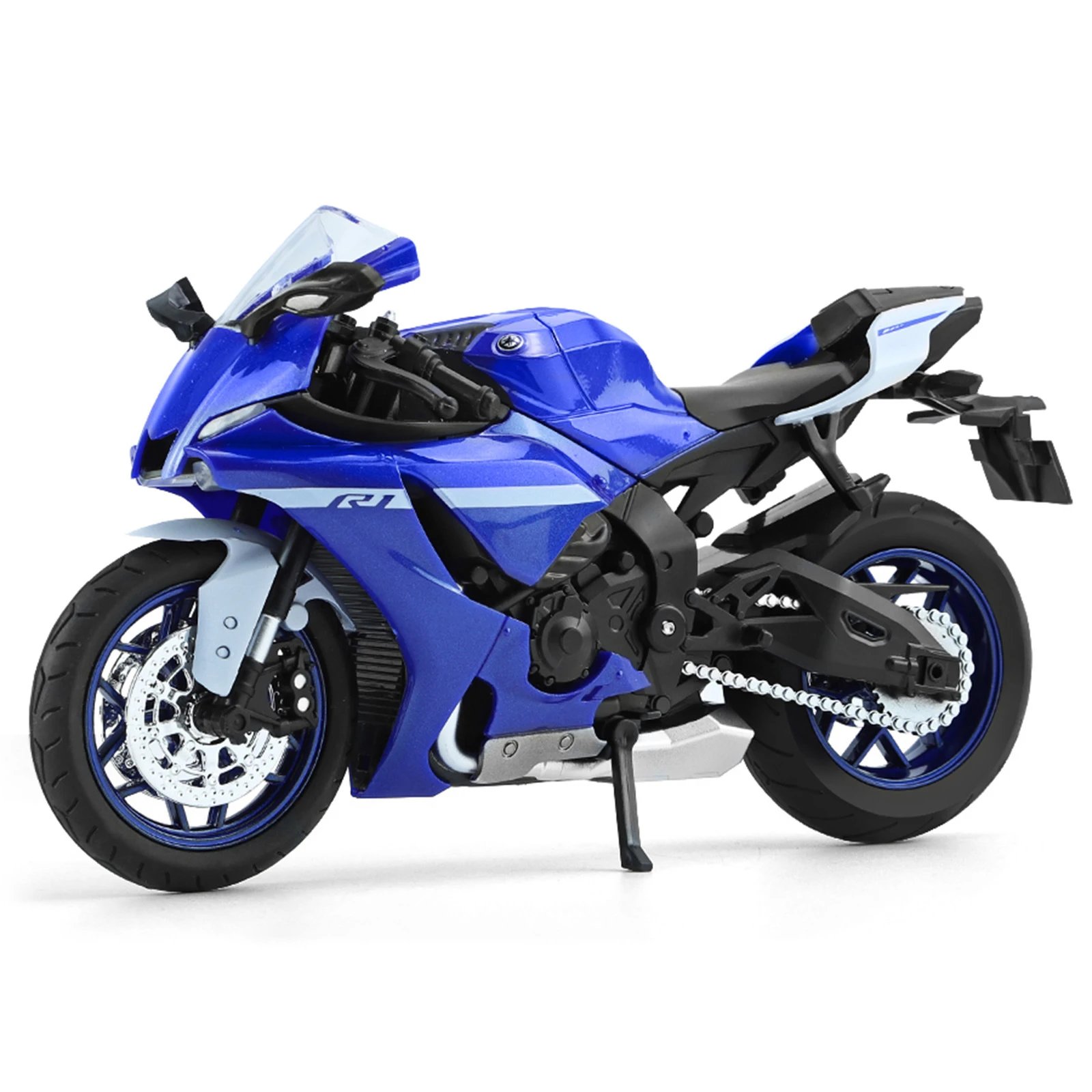 Yamaha YZF-R1 Blue Diecast Motorcycle Model Electronics