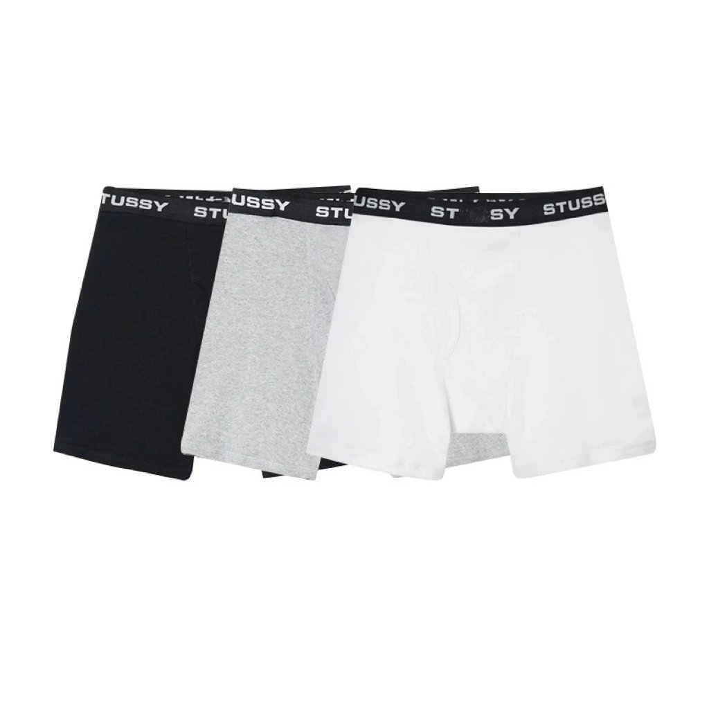 Men's Solid-Color Cotton Boxer Briefs - 3 Pieces - Hubbuycn spreadsheet - 150173