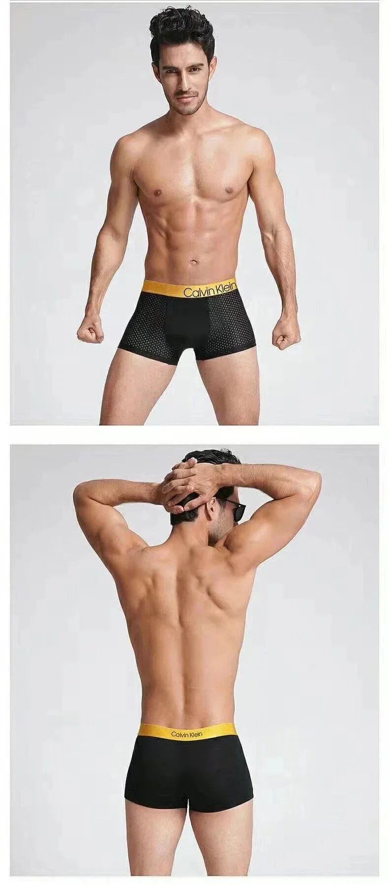 Calvin Klein Mesh Boxer Briefs White Red Brown Black Underwear - 2