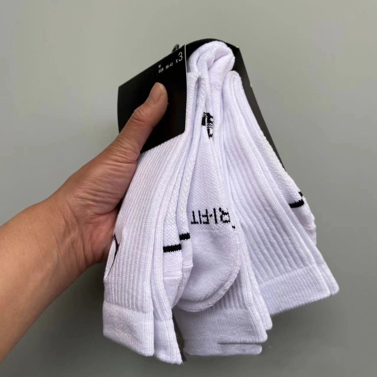 Flying Man Terry-Lined Crew White