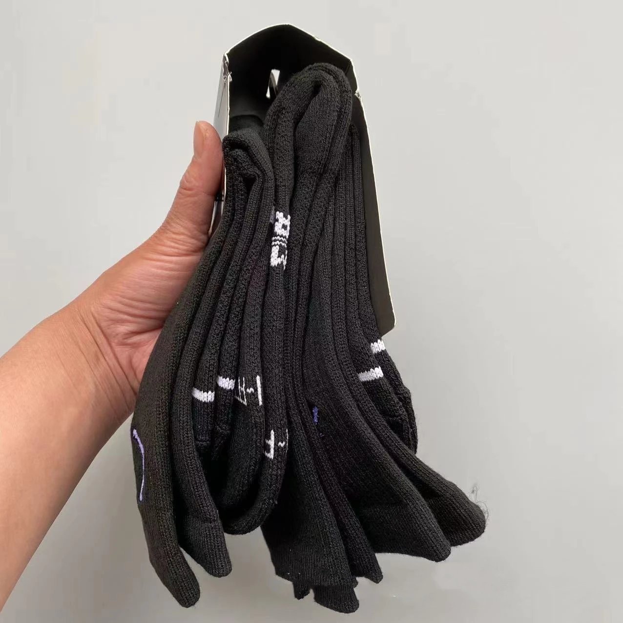 Flying Man Terry-Lined Crew Black