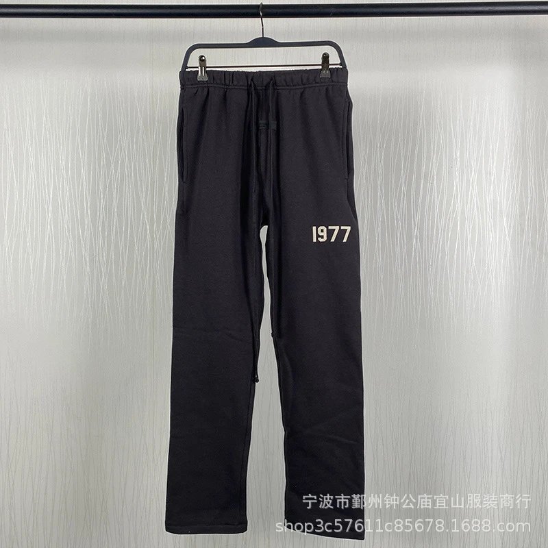 2022SS 直筒长裤1977 绒布植绒印花ESSENTIALS潮牌跨境 - 147404