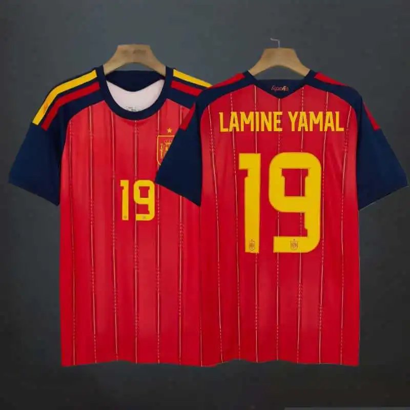 Spain National Team 2024 Home Jersey Red/Blue/Yellow Jersey