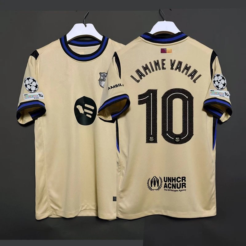 FC Barcelona x UNHCR Lamine Yamal #10 Gold Away Jersey