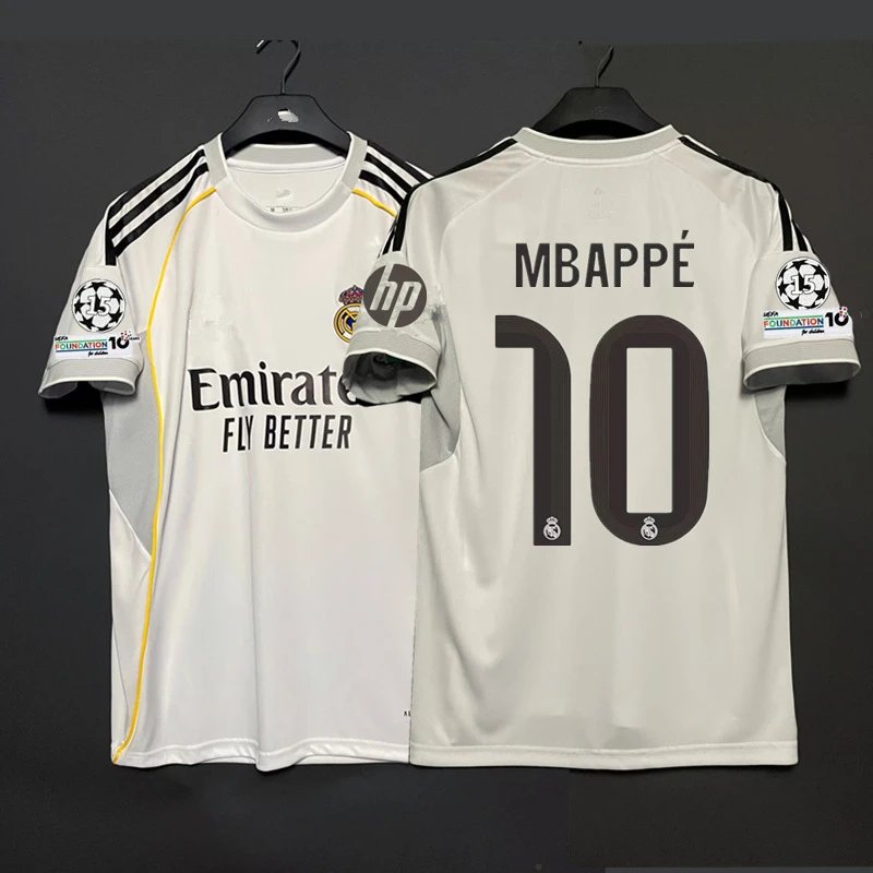 Real Madrid x Adidas Mbappé #10 UEFA Champions League Away Jersey White