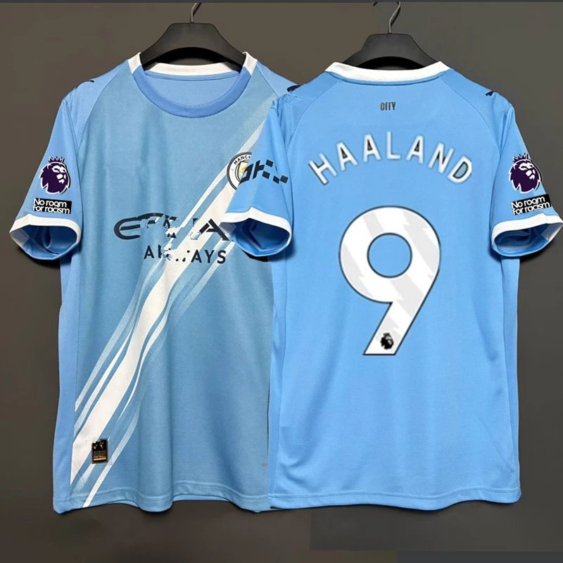 Manchester City 2023/24 Home Jersey Light Blue Haaland #9