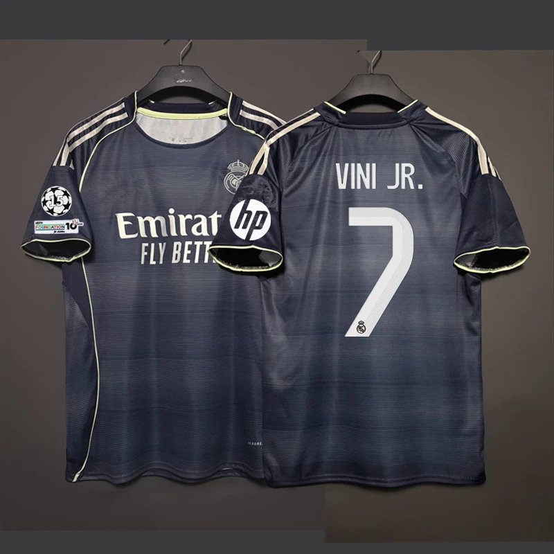 Real Madrid 2013-14 Away Jersey Navy Blue Vini Jr. #7