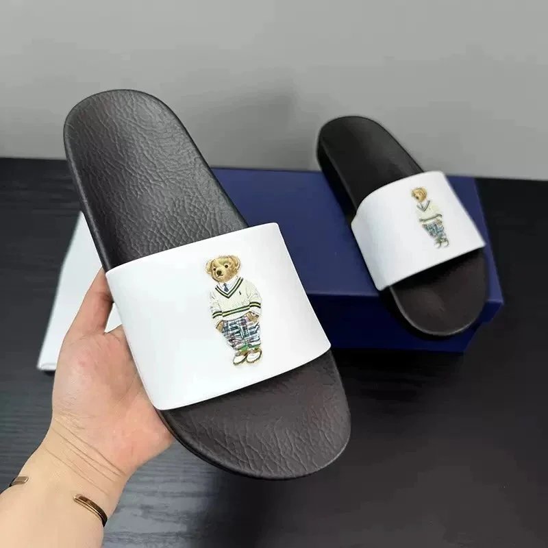 Design Guess Logo Slide Sandals Brown Slippers - 3