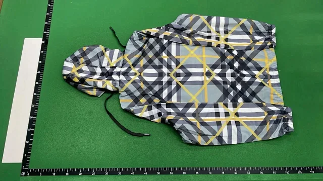Adidas Jackets Hooded monogram windbreaker with contrast striped sleeves product detail image 15
