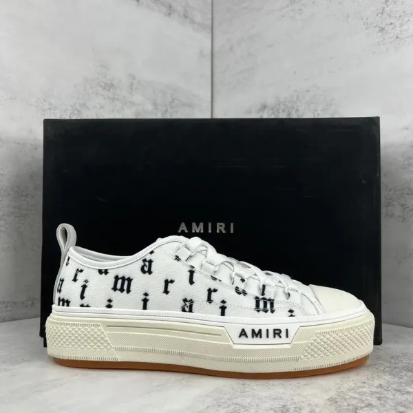Amiri Logo Print Low-Top Sneakers White - 1