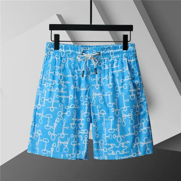 Design Horse Bit Print Blue Swim Shorts Swimwear - 1