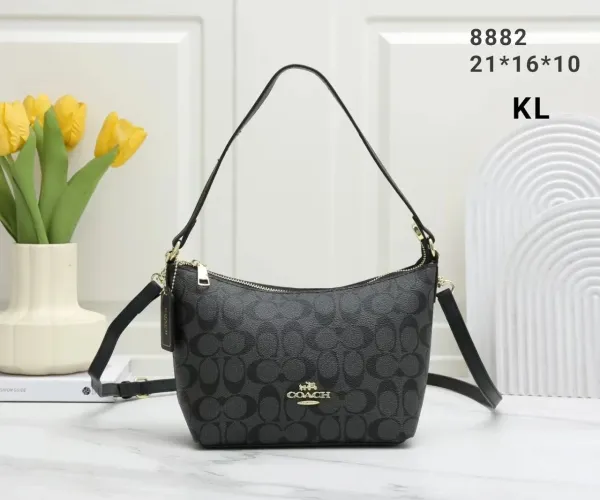 Coach Signature C Convertible Hobo Bag Black - 1