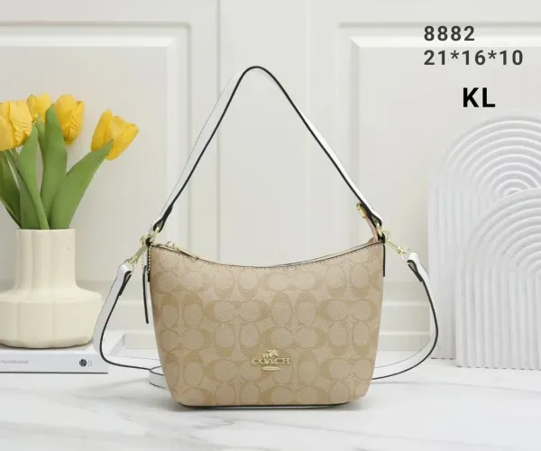 Coach Signature C Khaki Beige Hobo Bag - 1