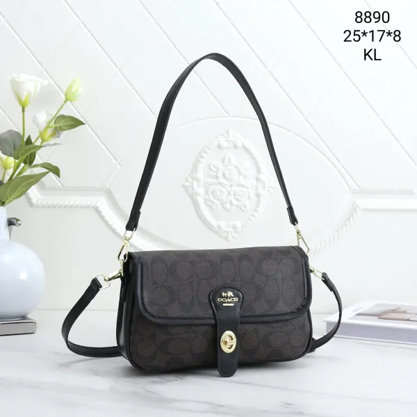 Coach Signature Crossbody Bag Black Brown - 1