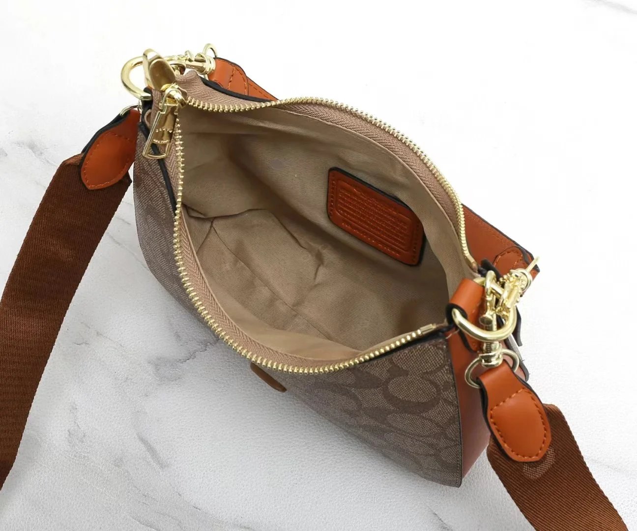 Coach Tabby Mini Shoulder Bag Beige Crossbody Bag - 5