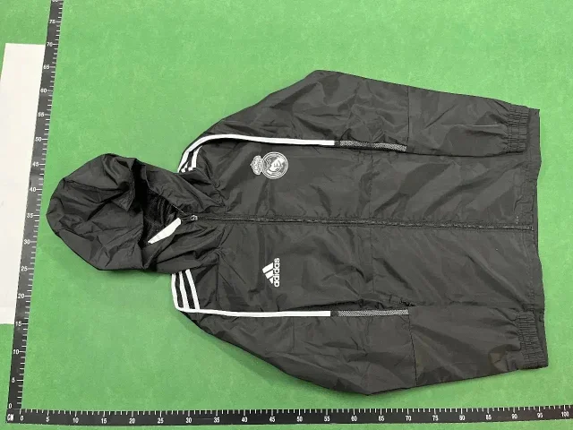 Adidas Jackets Hooded monogram windbreaker with contrast striped sleeves product detail image 18