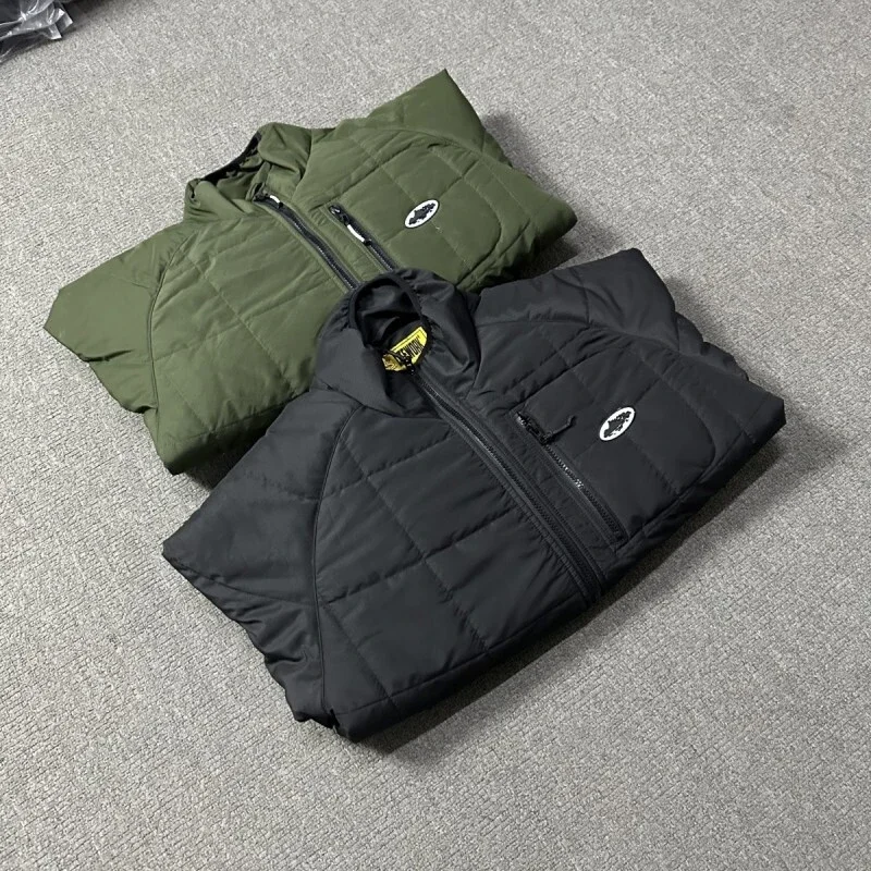 Corteiz Alcatraz men's and women's thickened trendy brand hooded loose couple's warm cotton coat