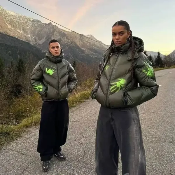 Nike Handprint Puffer Jacket Army Green/Black - 8