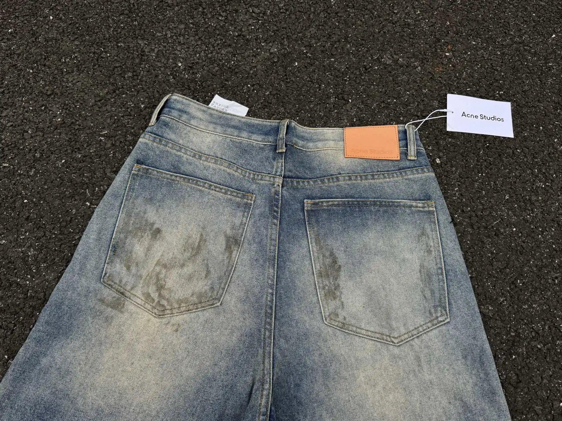 Acne Studios Distressed Wide-Leg Jeans Blue - 5