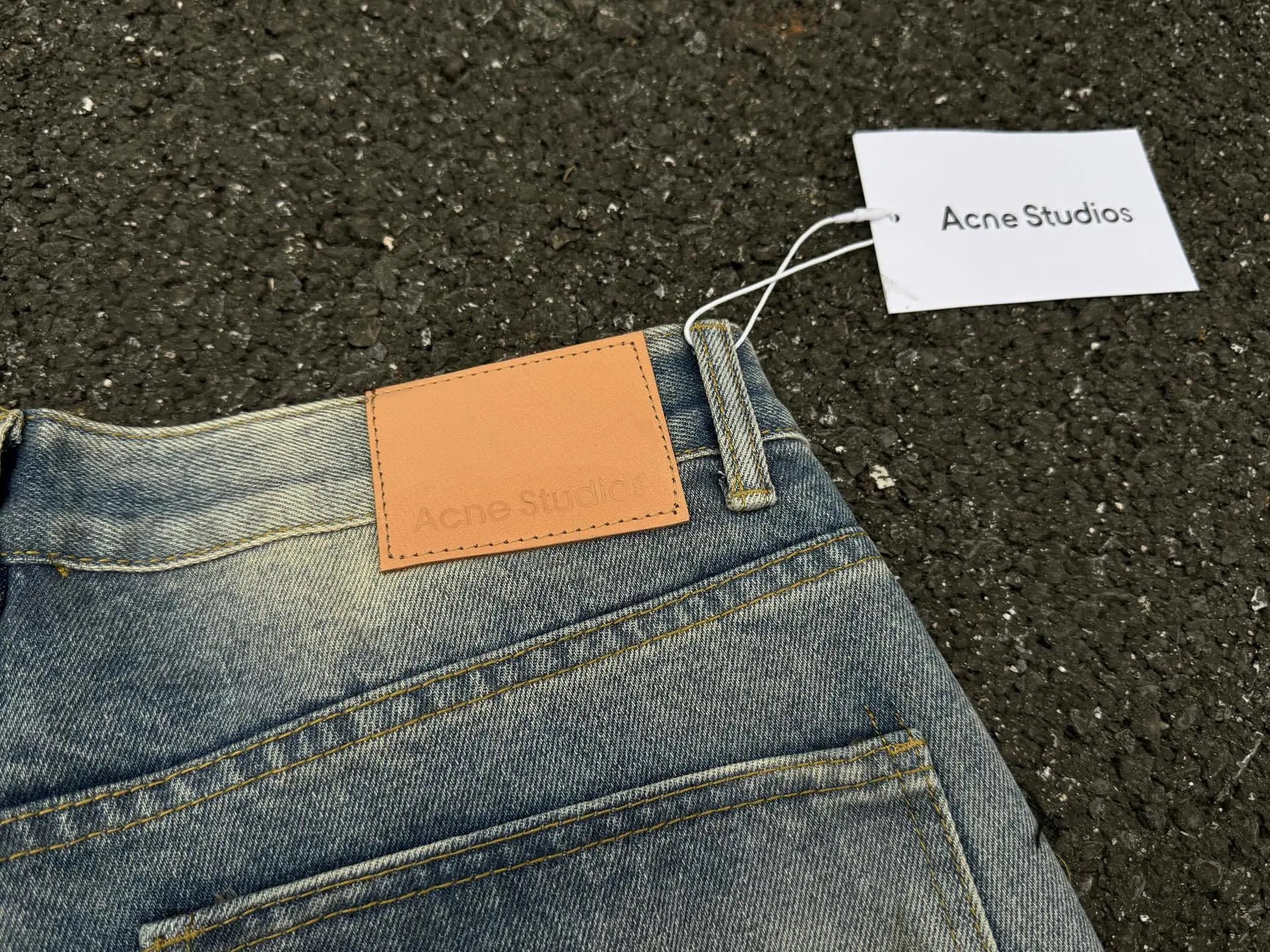 Acne Studios Distressed Wide-Leg Jeans Blue - 6