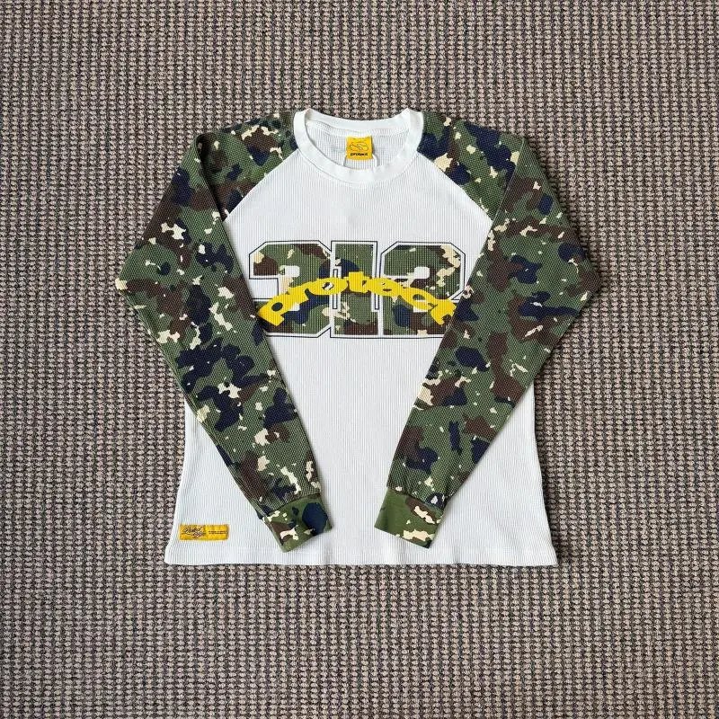 Camo Sleeve Waffle/White