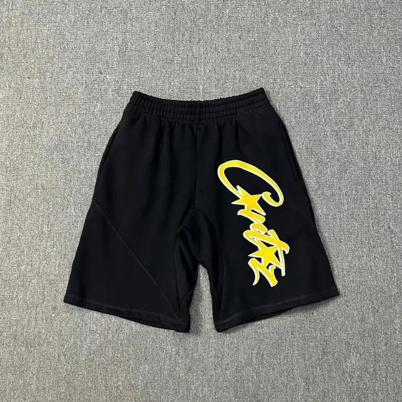 Corteiz Sweat Shorts Logo Print Loose Black