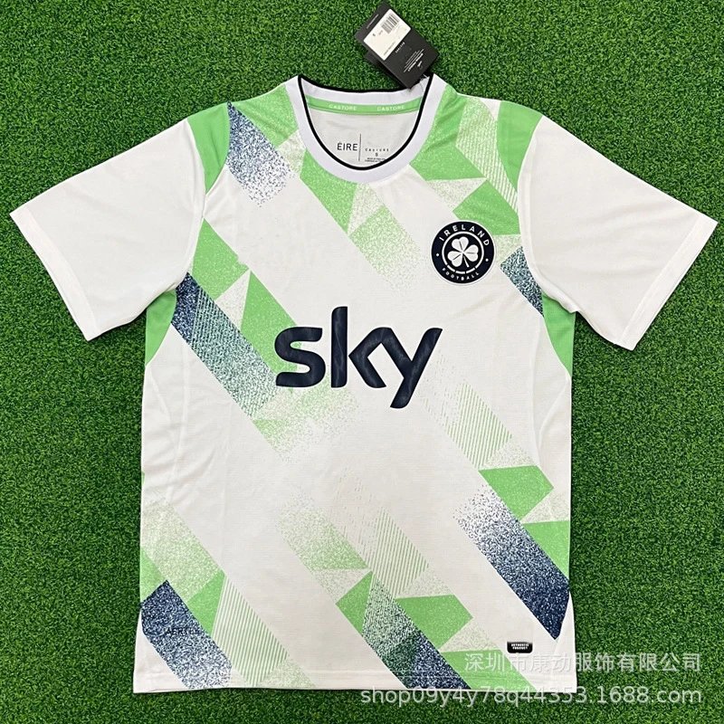 Castore x Republic of Ireland 2023/24 Pre-Match Training Jersey White Green