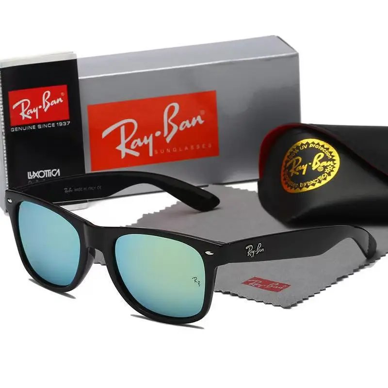 Other Square-Frame Acetate Sunglasses Black Blue Mirror