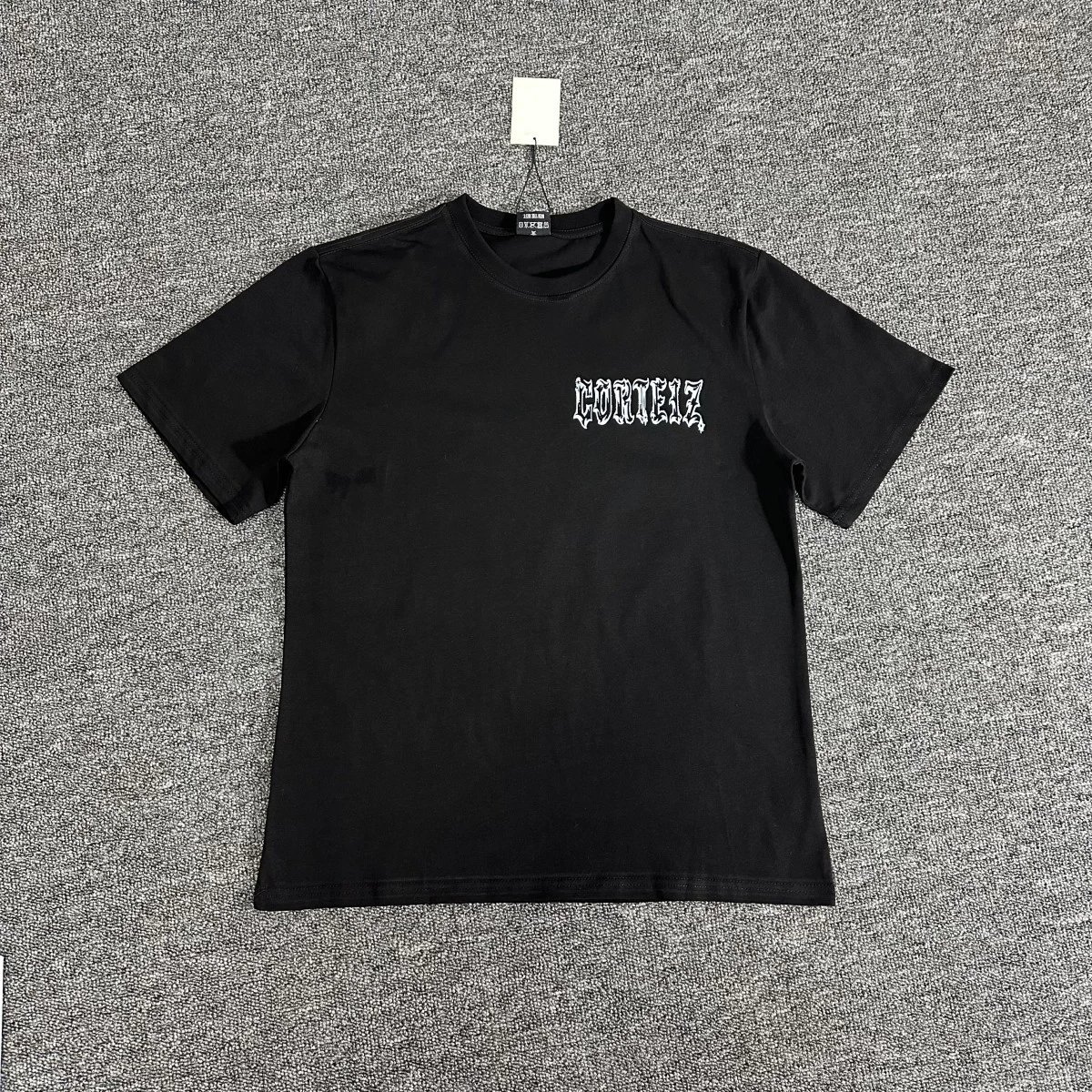 Corteiz Alcatraz T-shirt Gothic Logo Black