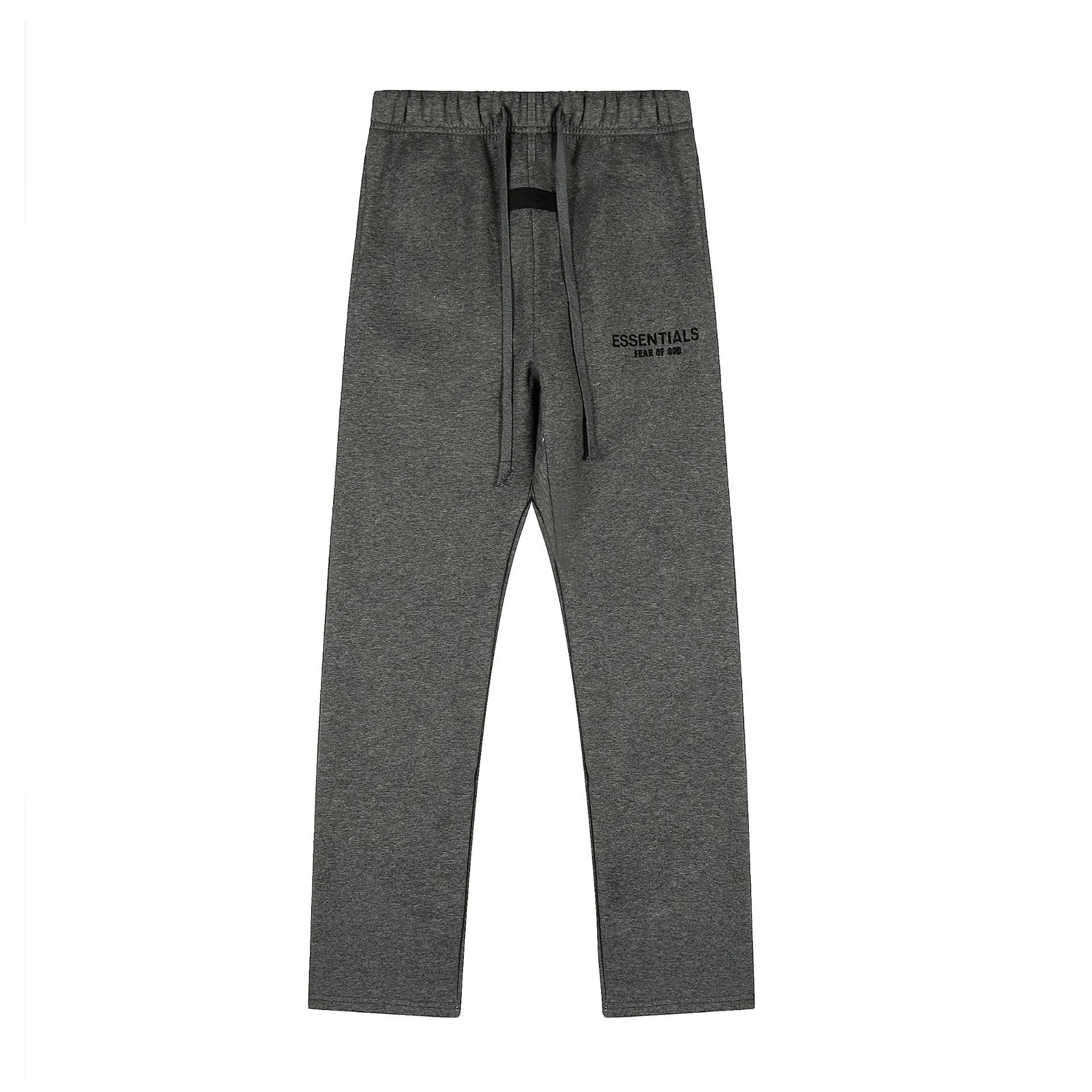 Fear of God Essentials Sweatpants Flocked Logo Dark Grey