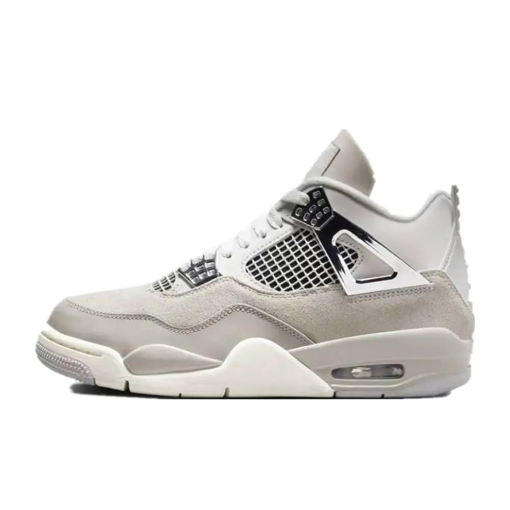 aj4-White Silver Button