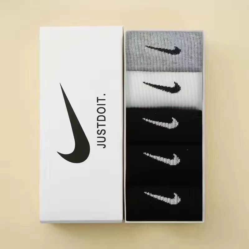 5 pairs [Black+Black+Black+White+Grey]