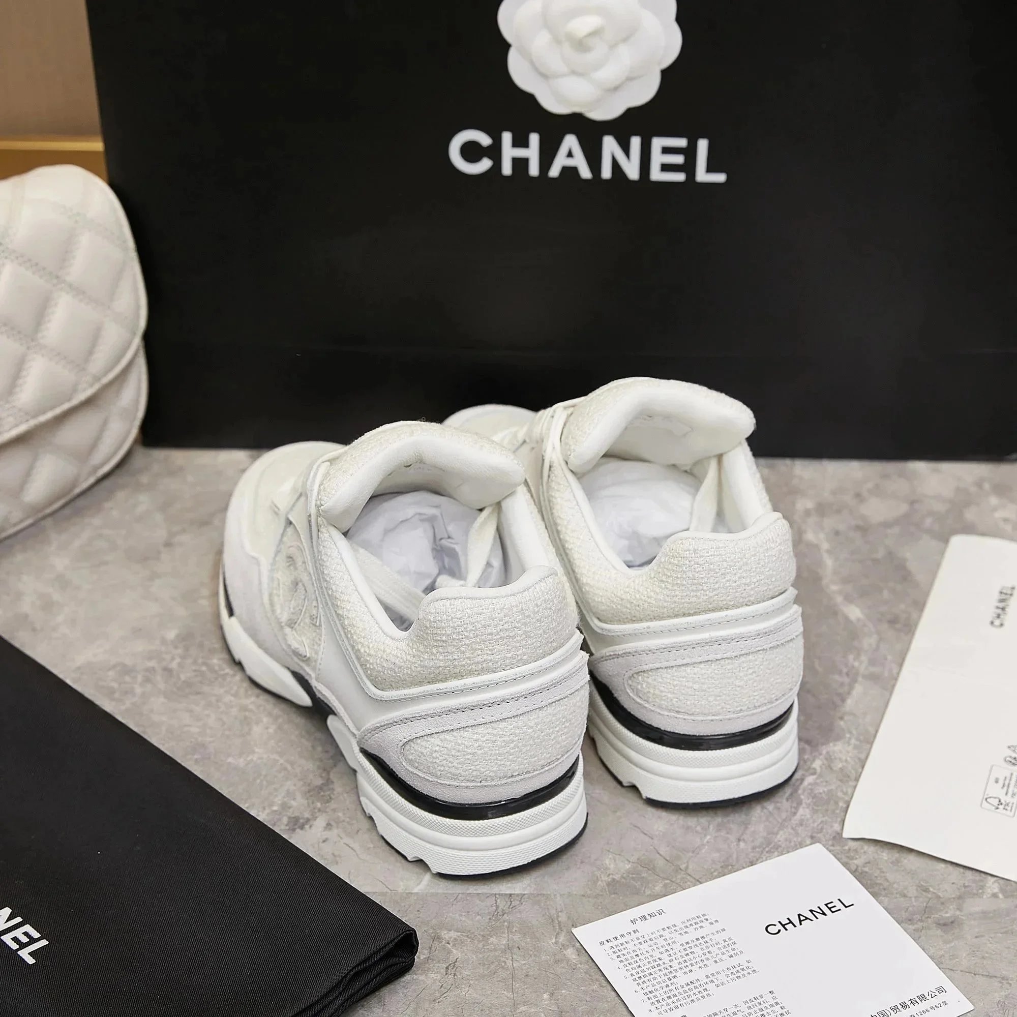 Chanel CC Runner Pink and Burgundy Leather Sneakers - 9