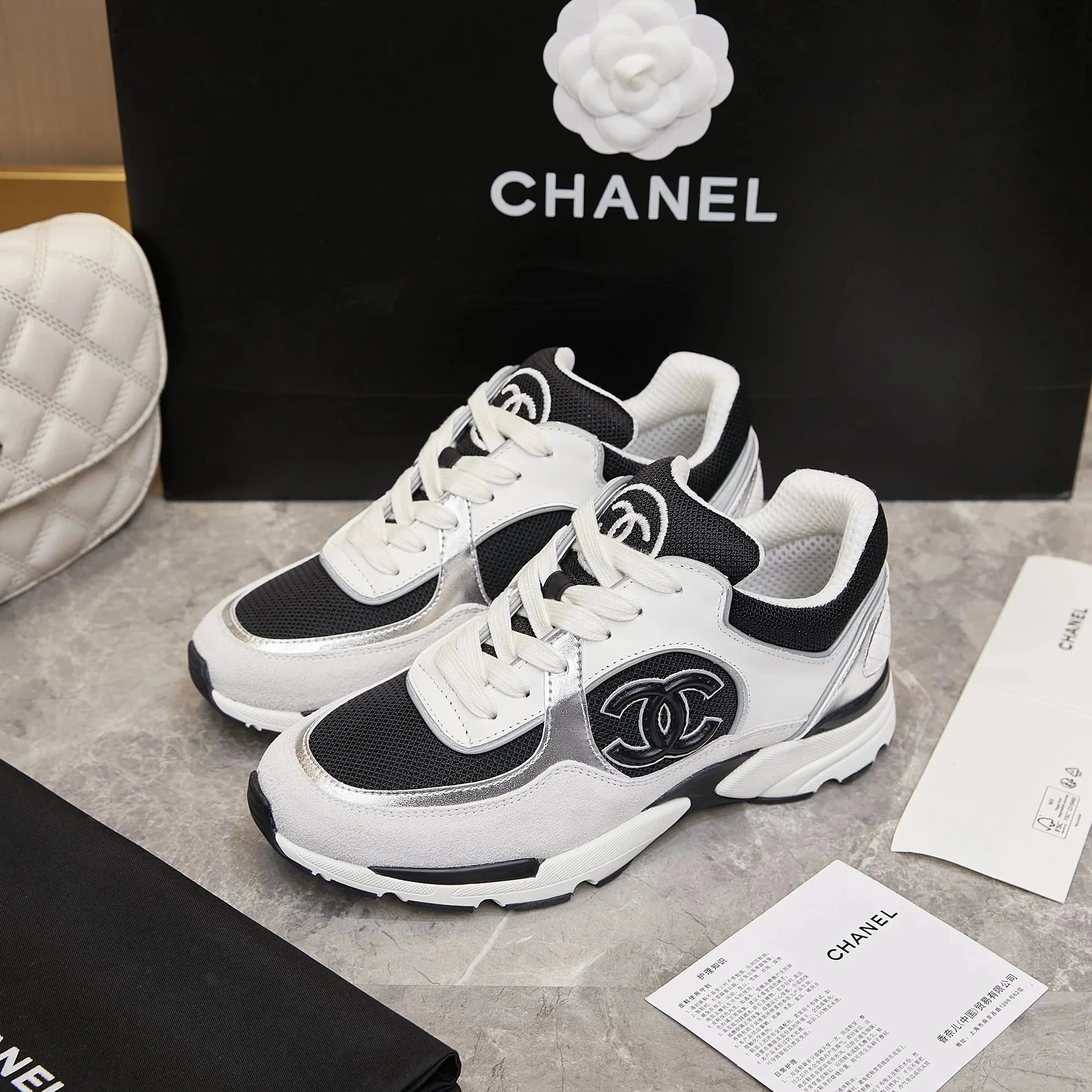 Chanel CC Runner Pink and Burgundy Leather Sneakers - 11